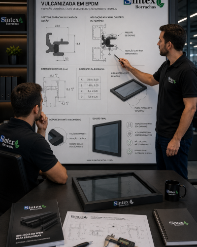 Pele de Vidro com os 4 Cantos Vulcanizados (EPDM)